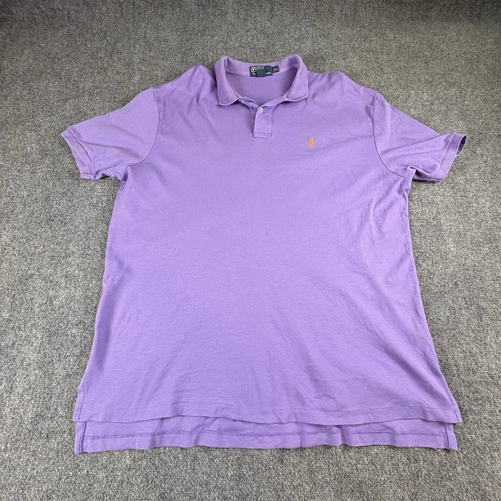 Polo Ralph Lauren Polo Shirt Mens XXL Purple  Pony Logo Preppy Golf Classic Y2K